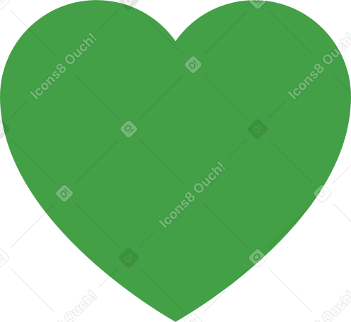 heart green PNG, SVG