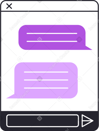 small chat window Illustration in PNG, SVG