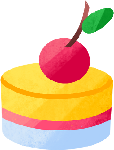 layered jelly dessert with cherries PNG, SVG