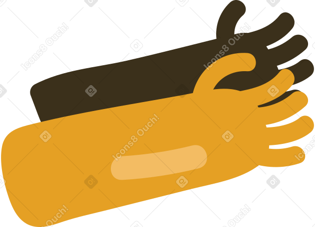 yellow hand PNG, SVG