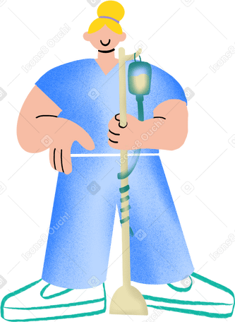 nurse in a blue outfit PNG、SVG