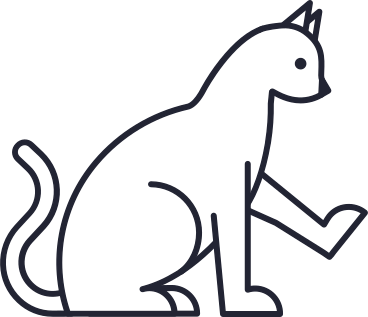 cat raised a paw PNG, SVG