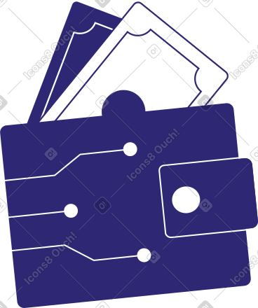 E-wallet with money PNG, SVG