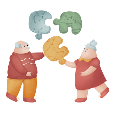 Business people collecting puzzle together as a team PNG, SVG