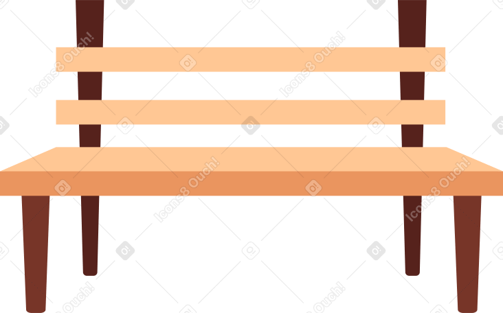 wooden bench PNG, SVG