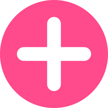 pink circle with white plus PNG, SVG