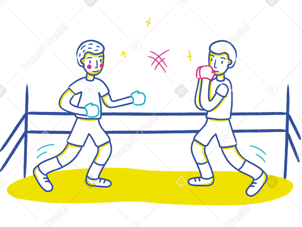 Boxing Illustration in PNG, SVG