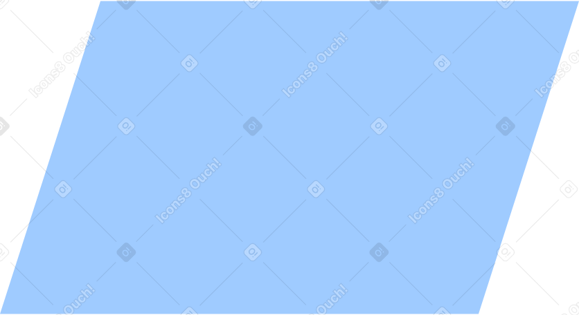 light blue parallelogram Illustration in PNG, SVG