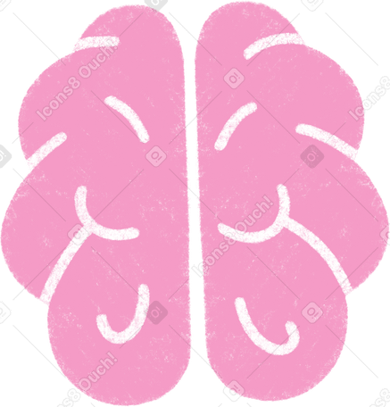 pink brain Illustration in PNG, SVG