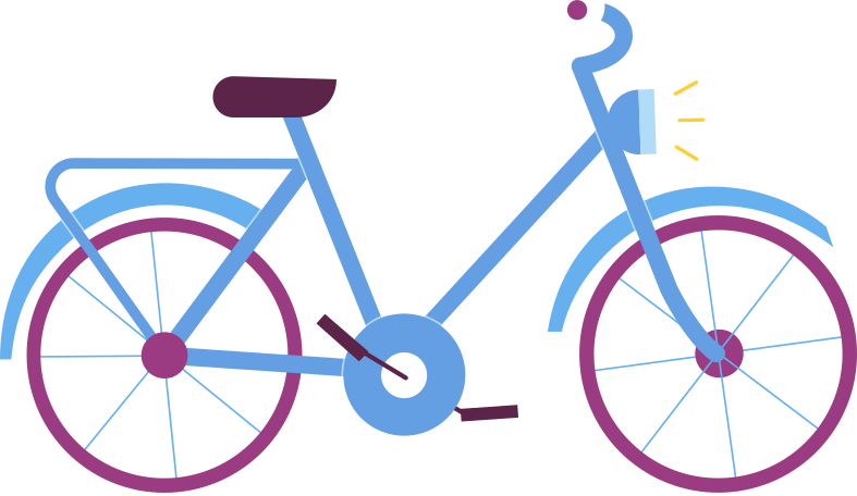 bicycle with trunk Illustration in PNG, SVG