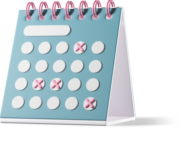 Blue desk calendar PNG, SVG