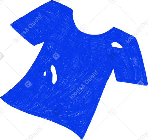 blue old t-shirt PNG、SVG