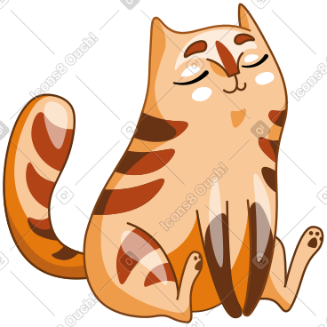 猫闭上眼睛感觉平静 PNG, SVG