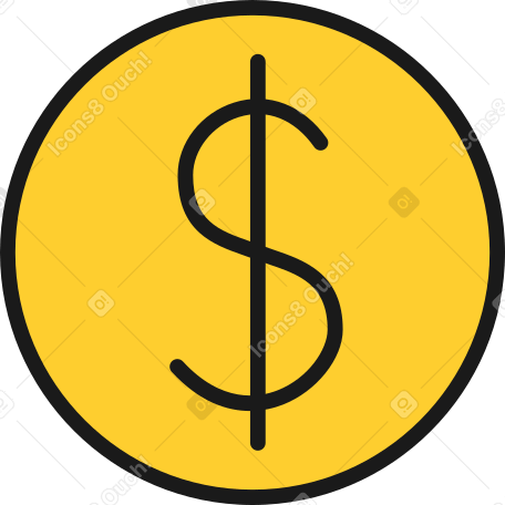 icône dollar PNG, SVG