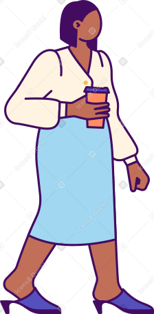 lady with a cup of coffee PNG, SVG