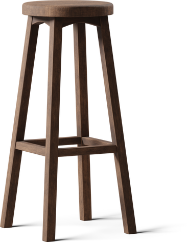 Деревянный барный стул в PNG, SVG