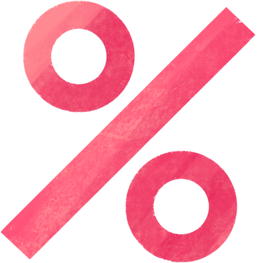 decorative pink percent sign PNG, SVG