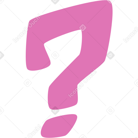 a pink question mark