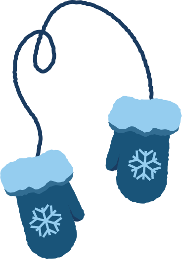 festive mittens PNG, SVG