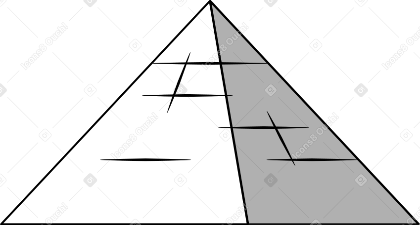 Ilustração animada de pirâmide em GIF, Lottie (JSON), AE