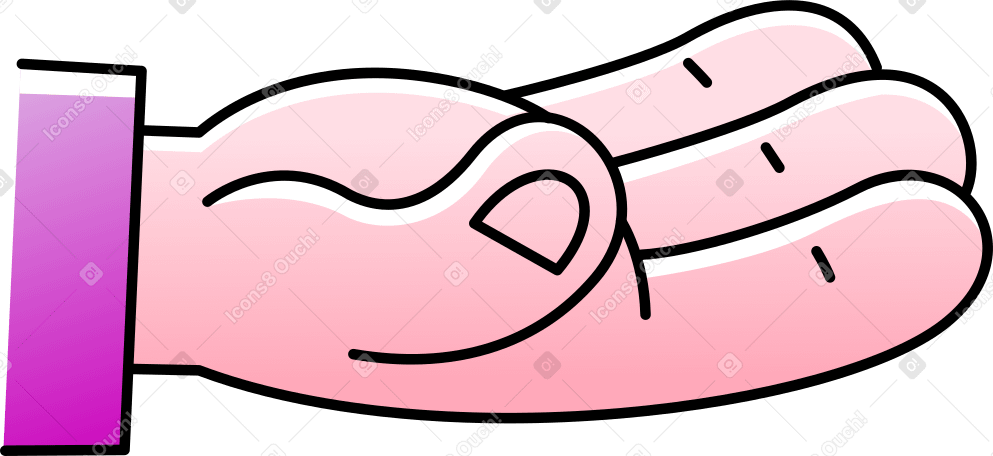 stretched out hand PNG, SVG