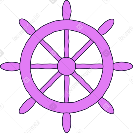 ship wheel Illustration in PNG, SVG