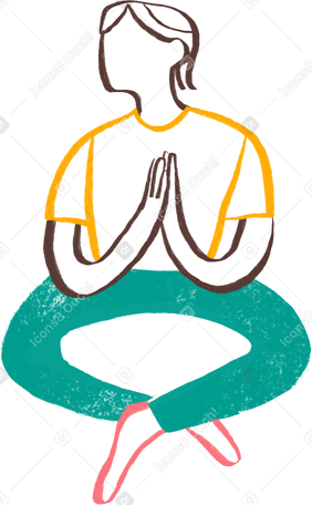 person sitting in a yoga pose в PNG, SVG