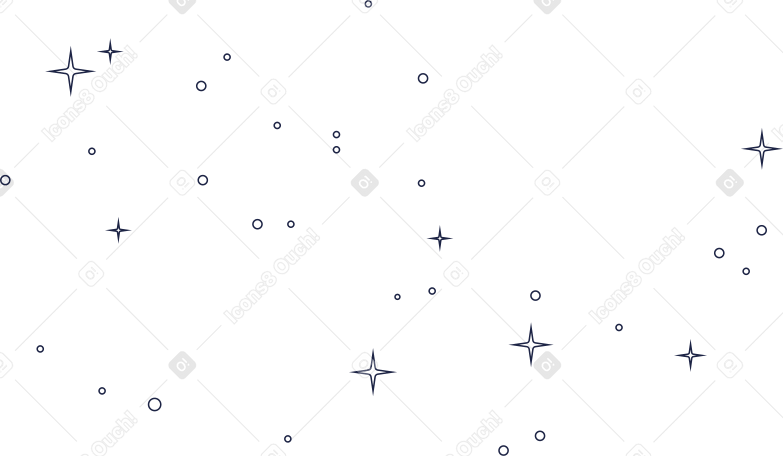 stars and bubbles line PNG、SVG