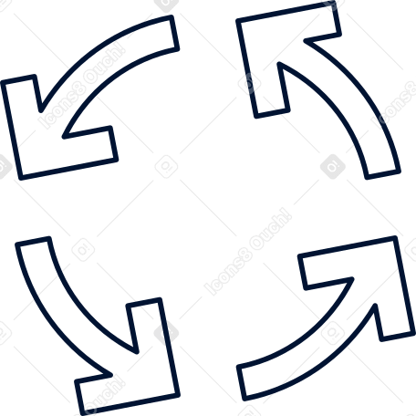 Flechas circulares PNG, SVG