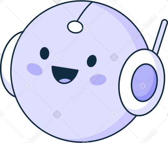 artificial intelligence head Illustration in PNG, SVG