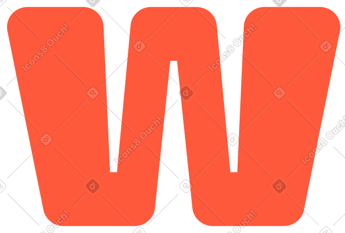 字母w PNG, SVG