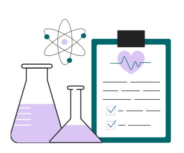 Biotechnology with samples and testing results PNG, SVG