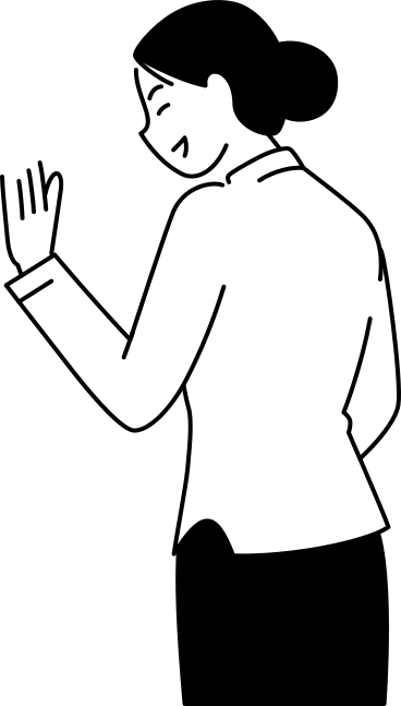 Frau mit ausgestreckter handfläche PNG, SVG