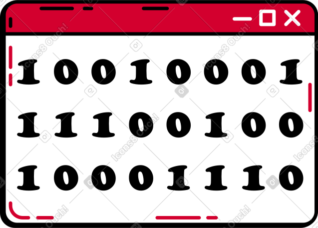 binary code in the browser PNG, SVG