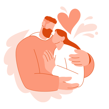 Couple of lovers on Valentine's Day PNG, SVG