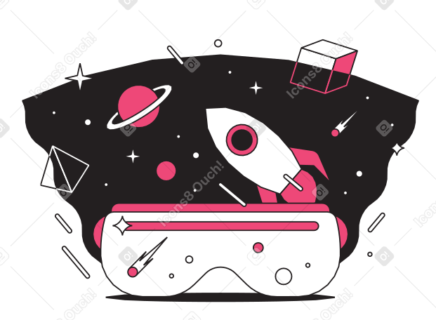 Space exploration with vr headset  PNG, SVG