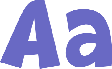 purple lettering aa PNG, SVG
