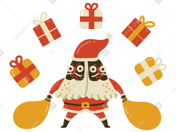 Santa is coming Illustration in PNG, SVG