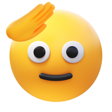 saluting face emoji PNG, SVG