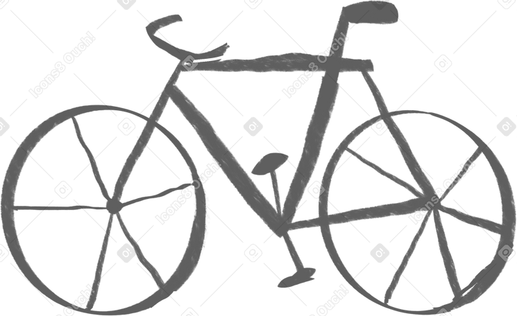 gray bike Illustration in PNG, SVG