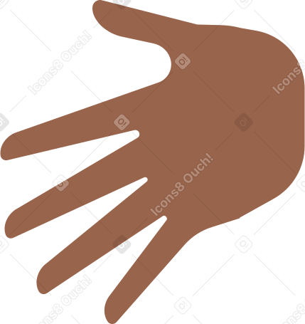 brown hand PNG, SVG