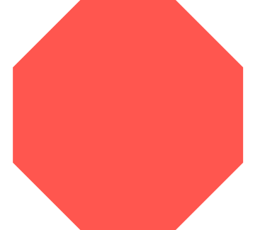 Восьмиугольник красный в PNG, SVG