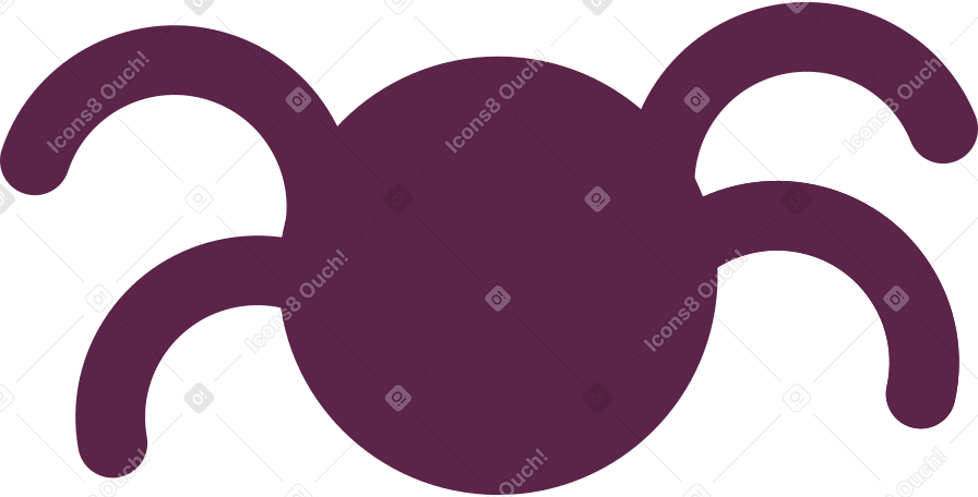 burgundy little spider Illustration in PNG, SVG