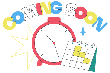 „coming soon“-text mit uhr und kalenderbeschriftung PNG, SVG