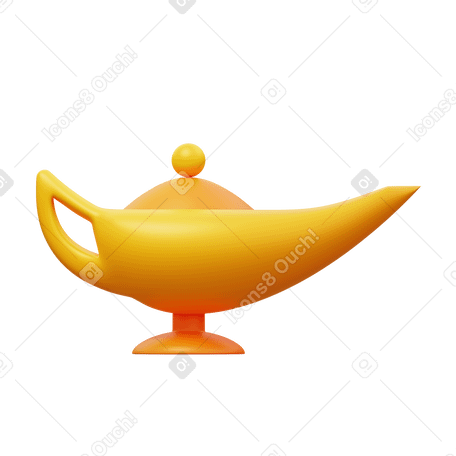3D Волшебная лампа в PNG, SVG