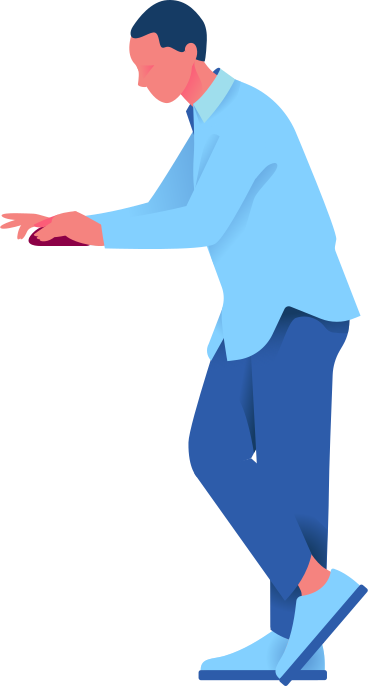 man standing and working PNG, SVG