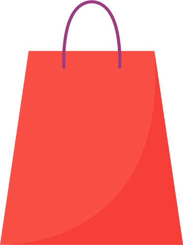red shopping bag PNG, SVG