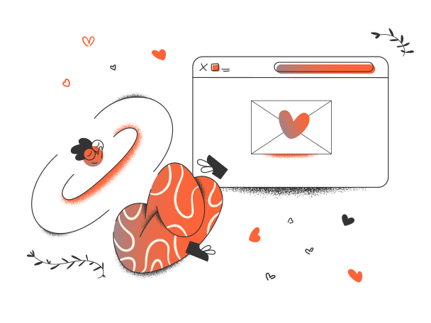 Love message  Illustration in PNG, SVG