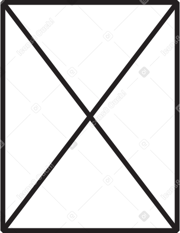 enveloppe barrée PNG, SVG