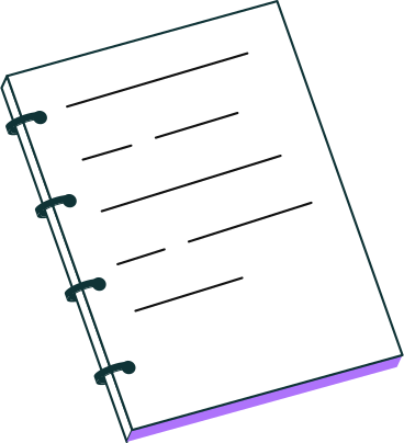 Cuaderno con un texto PNG, SVG